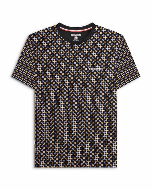 Geo AOP Tee Black/Gold SS24