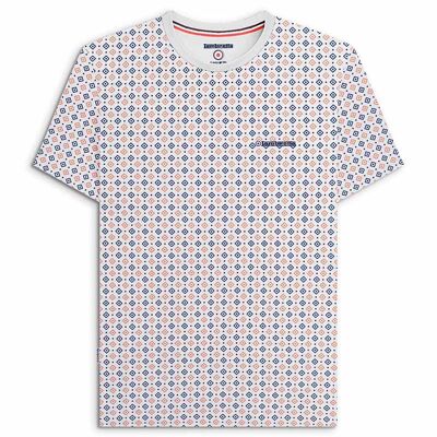 Geo AOP Tee White SS24