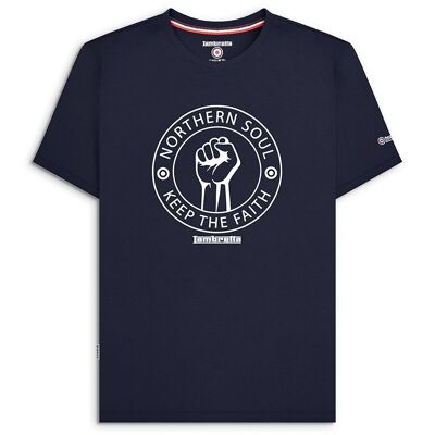 T-shirt Northern Soul Marine/Blanc PE24