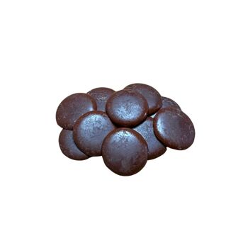 BOUTONS DE COUVERTURE AU CHOCOLAT NOIR BIO (66% CACAO) 2