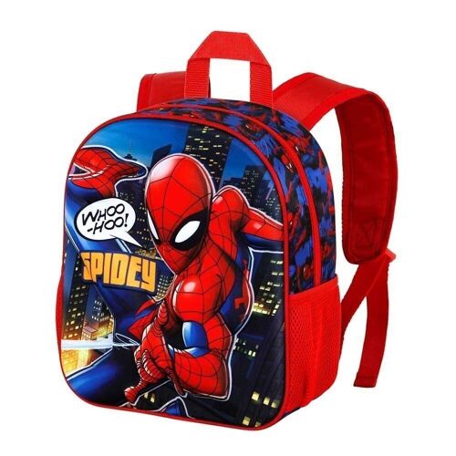 Marvel Spiderman Mighty-Mochila 3D Pequeña, Rojo