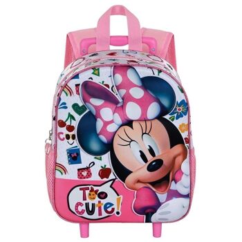 Disney Minnie Mouse Too Cute-Petit sac à dos 3D à roulettes Rose 2
