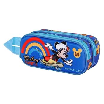 Disney Mickey Mouse Freestyle-Double Trousse 3D Bleu 1