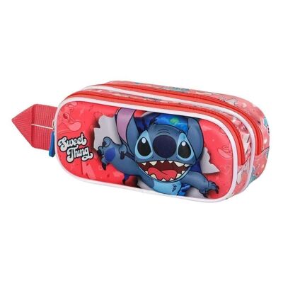 Disney Lilo and Stitch Thing-Double 3D Pencil Case, Pink
