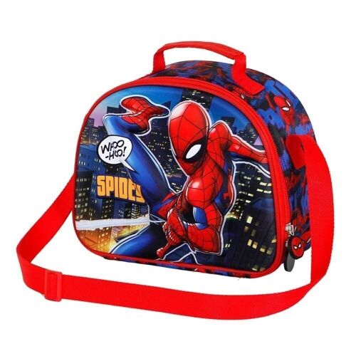 Marvel Spiderman Mighty-Bolsa Portamerienda 3D, Rojo