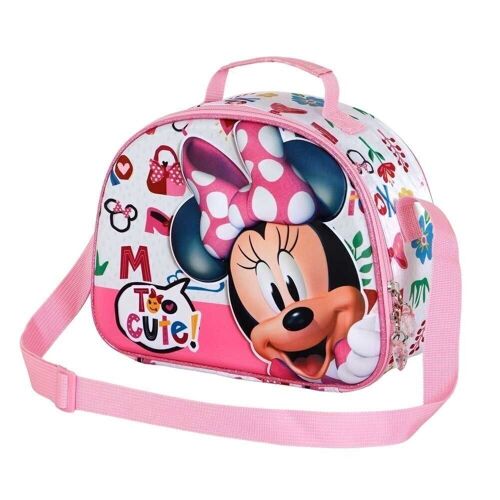 Disney Minnie Mouse Too Cute-Bolsa Portamerienda 3D, Rosa