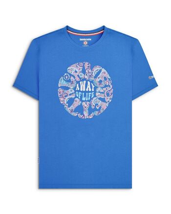 T-shirt Paisley Roundel Bleu Foncé SS24 1