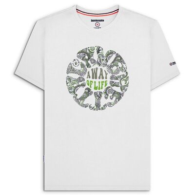 Paisley Roundel T-Shirt Weiß SS24