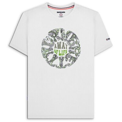 T-shirt Paisley Roundel Blanc PE24