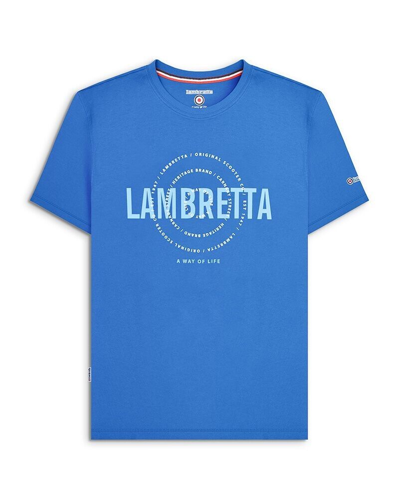 T-shirt con testo target blu scuro SS24