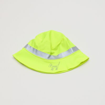 Cappello da pescatore riciclato giallo ad alta visibilità