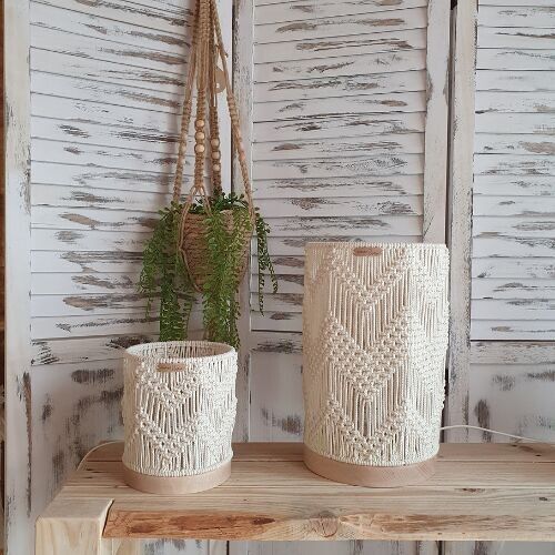 Lampes en macramé