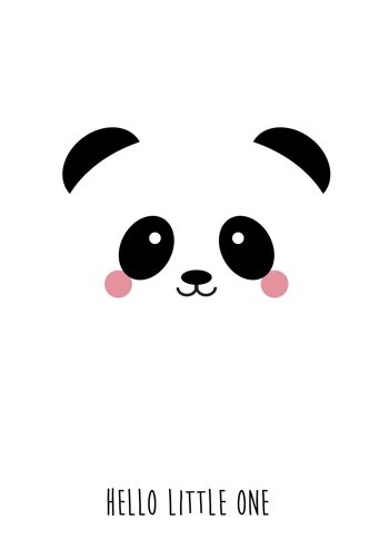 Carte de voeux Panda Bonjour petit nouveau bébé carte 3