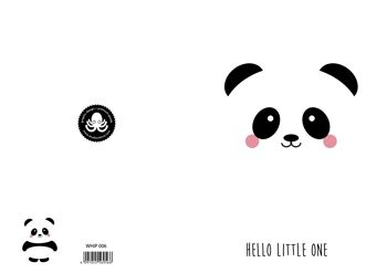 Carte de voeux Panda Bonjour petit nouveau bébé carte 4