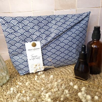 Large Océane coated cotton toiletry bag