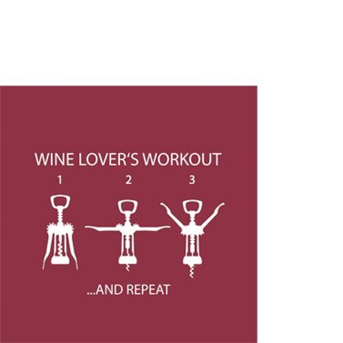 Wine Lover's Workout 25x25 cm