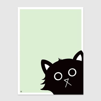 Neugierige Katze 1 Wand kunstdruck