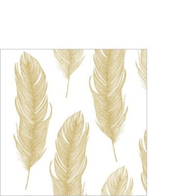 Elegant Feather gold 25x25cm
