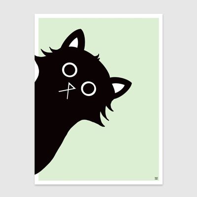 Curious Cat 2 Wall Art Print