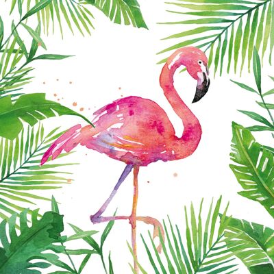 Tropical flamingo 25x25 cm