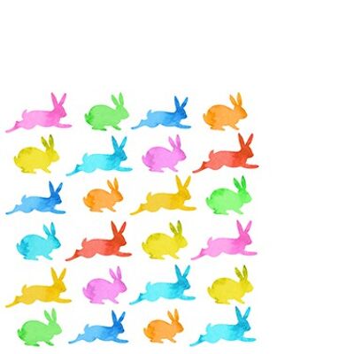 Watercolor bunnies 25x25 cm