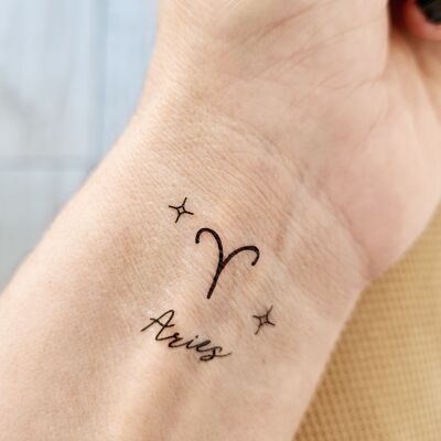 tatouage éphémère signe zodiacal Bélier (set de 4)
