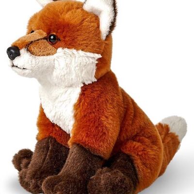 Renard roux, assis - 21 cm (hauteur) - Mots clés : animal de la forêt, renard, peluche, peluche, peluche, peluche