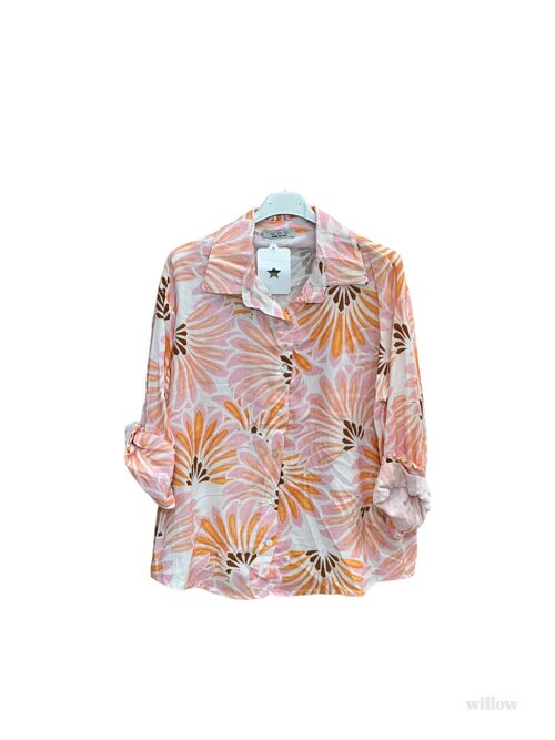Chemise coton imprimé coloré