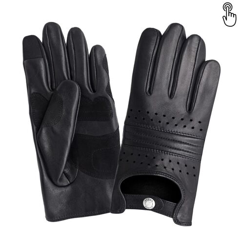 Gants cuir vélo/e-trottinette homme-Tactile-60016M