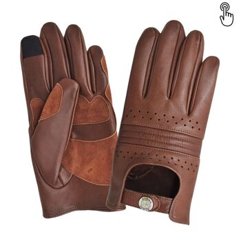 Gants cuir vélo/e-trottinette homme-Tactile-60016M 9