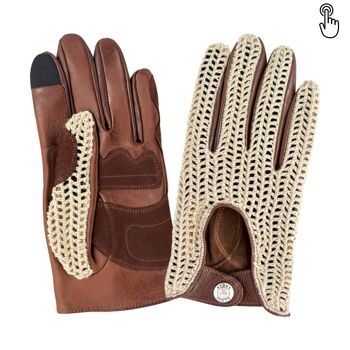 Gants cuir vélo/e-trottinette homme-Tactile-60012M 1