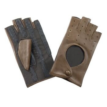 Gants de conduite, mitaines flexicuir-agneau-spandex-non doublé-11134NF 1