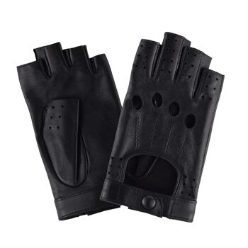 Gants de conduite, mitaines-cuir agneau-3 baguettes-21571NF 13