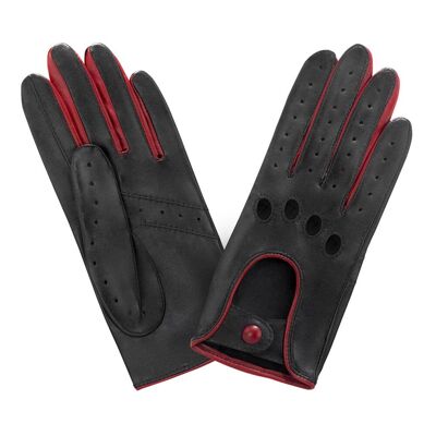 Guantes de conducto cuero agneau-non doble-21090NF