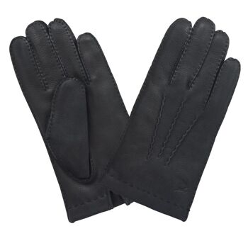 Gants cuir cerf-100% cachemire-22086CA 1