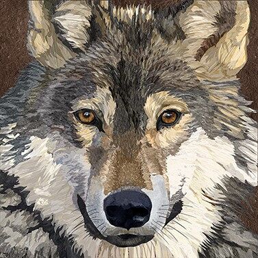 Sauvage Wolf 25x25 cm
