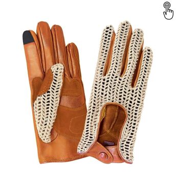 Gants cuir vélo/e-trottinette femme-Tactile-60012L 24