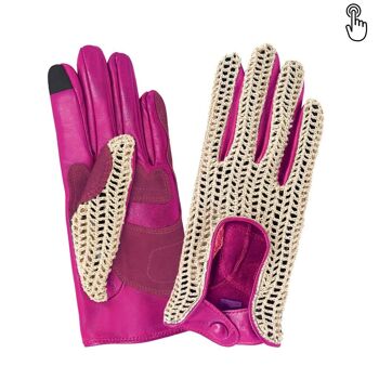 Gants cuir vélo/e-trottinette femme-Tactile-60012L 31