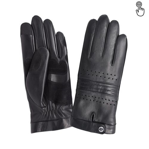 Gants cuir vélo/e-trottinette femme-Tactile-60015L