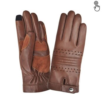 Gants cuir vélo/e-trottinette femme-Tactile-60015L 2