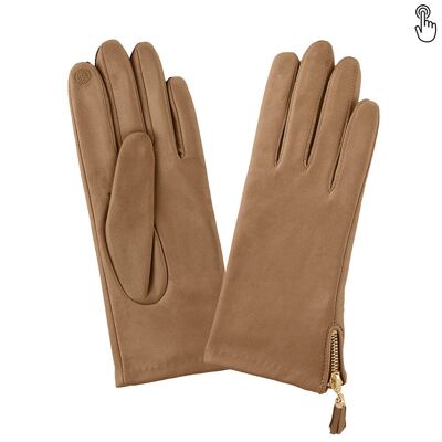 Gants cuir agneau-100% soie-Tactile-21476SN