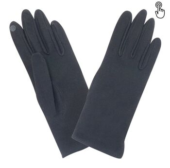 Gants antibactérien femme-87% Polyester-13% Spandex-Tactile-Argent Clair 1