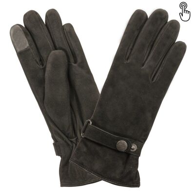 Gants cuir agneau suédé-100% polyester (boa)-Tactile-71095BA