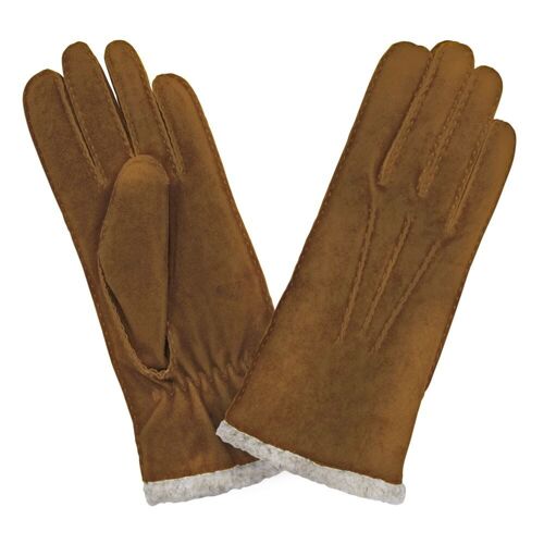 Gants cuir agneau suédé-100% polyester-71093BE