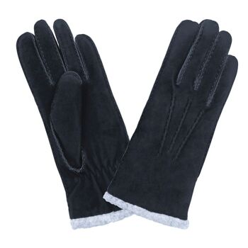 Gants cuir agneau suédé-100% polyester-71093BE 5