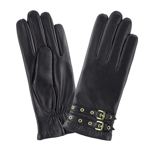 Gants cuir agneau-100% cachemire-21549CA