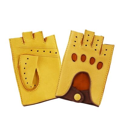 Guantes de conducto cuero agneau-non doble-22116NF