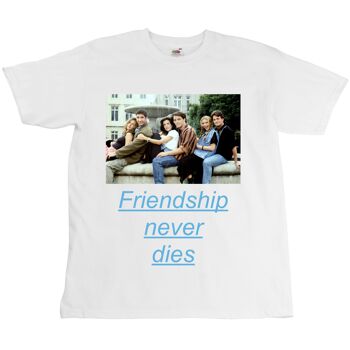 Friends - Friendship Never Dies - Unisex Tee - Digital Printing - Black - White