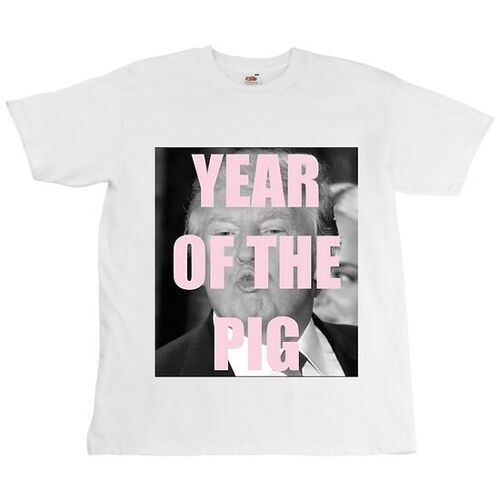 Year Of The Pig Donald Trump Tee - Unisex - Digital Printing