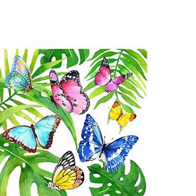 Papillons Tropicaux 25x25 cm